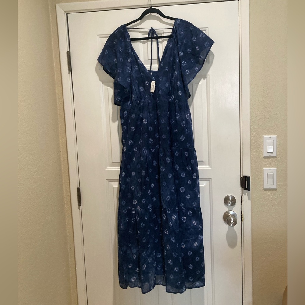 Madewell blue lightweight  Floral Dress